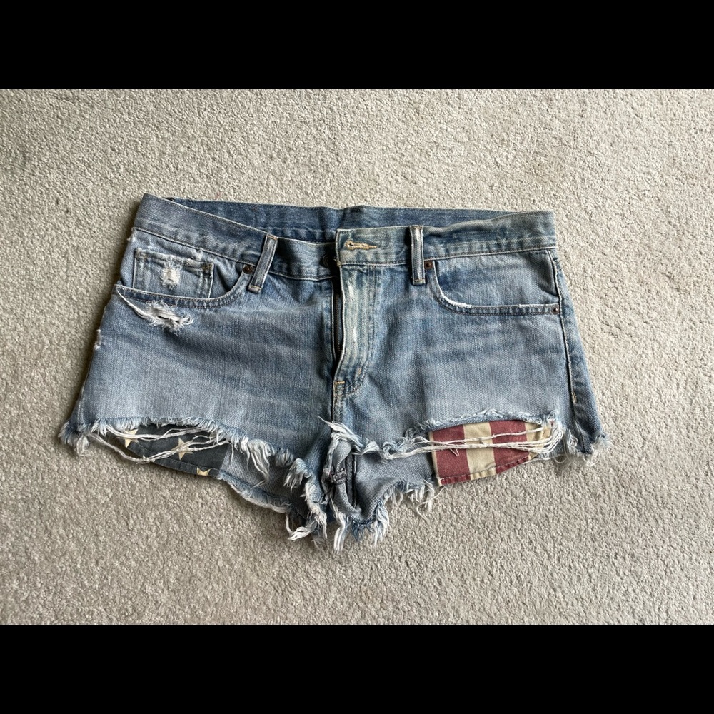 Denim & Supply by Ralph Lauren Cutoff Shorts with Stars and Stripes pockets
